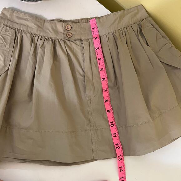BDG UO Khaki Pleated Skater Mini Skirt Size Medium Y2K Vibes Festival Academia - Picture 9 of 10